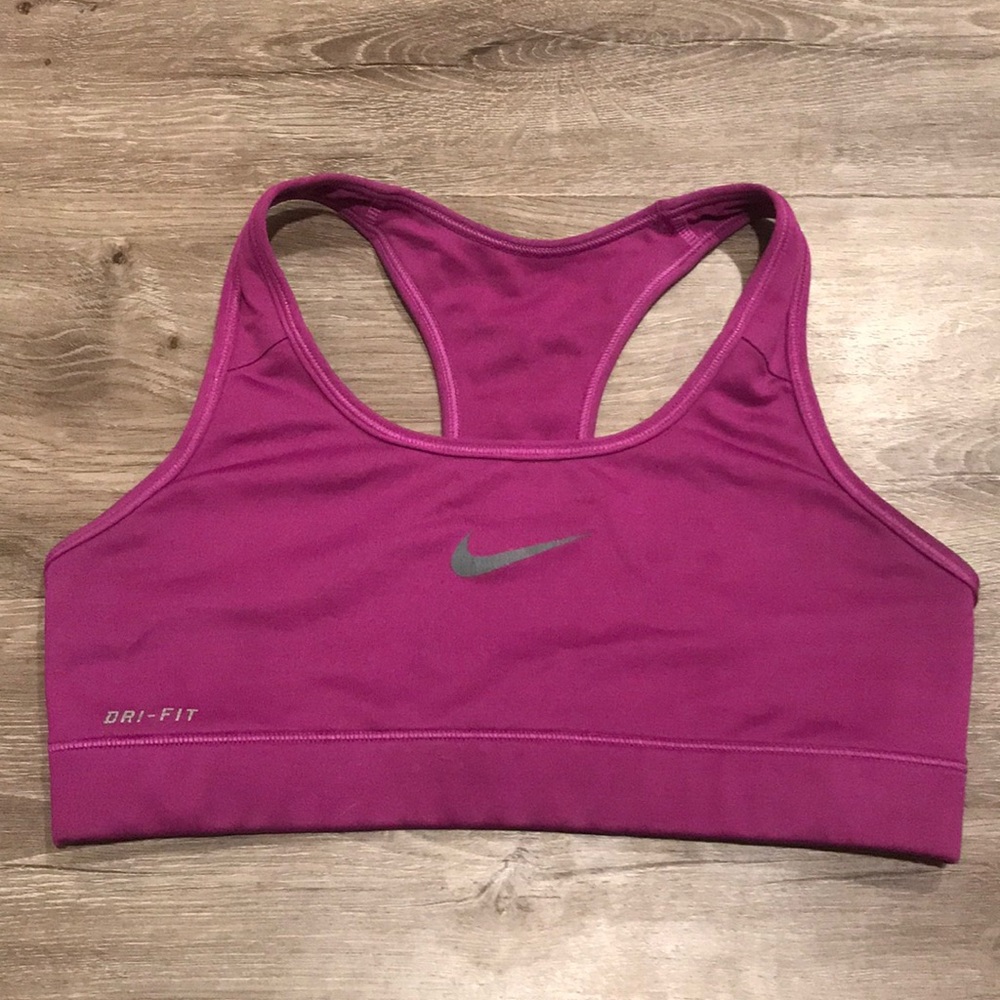 Magenta Nike Dry-Fit Sports Bra.